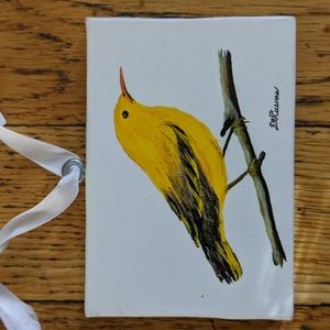 Hand Crafted Mini Canvas Bird